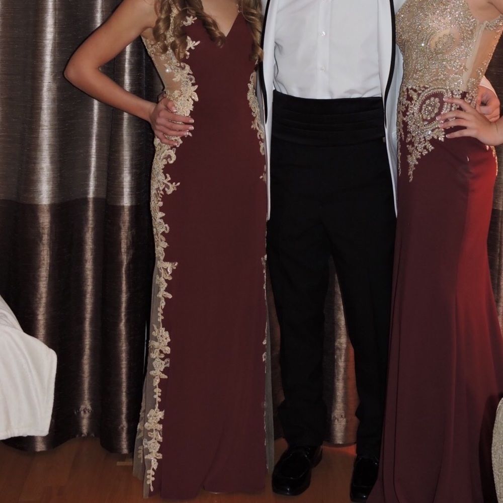 Prom dress (on the left)
